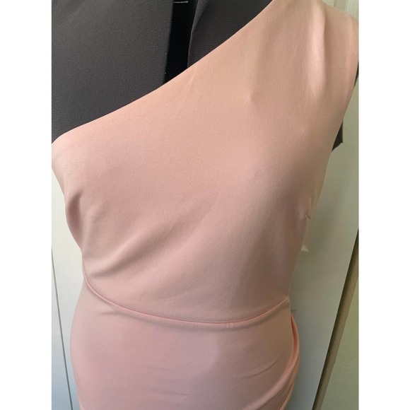 NWT Lulu's Pink What About Tonight One Shoulder Cut Out Dress, Size XL 🗣 - Picture 4 of 5